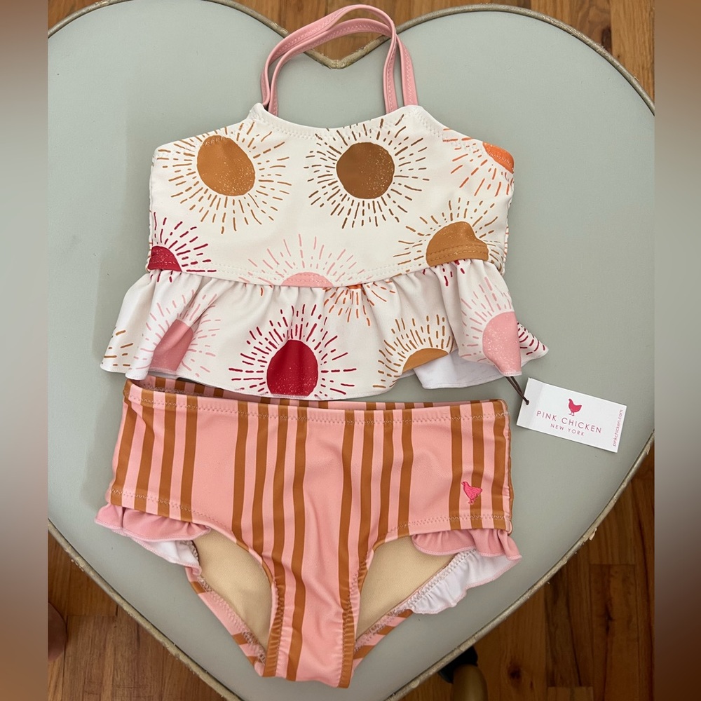 Pink Chicken Sunrise Tankini Bathing Suit